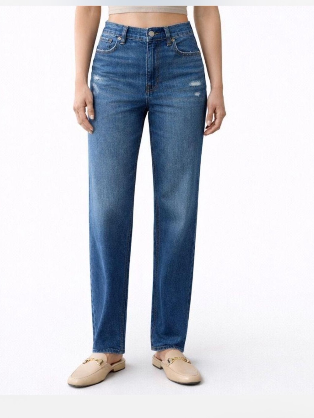 America. Eagle Suoer High-Rise baggy Straight Leg Women's Jeans 12Xtra long